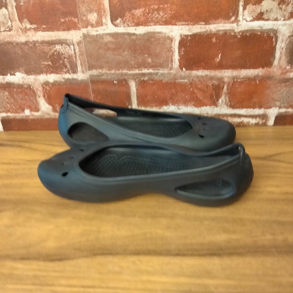 Crocs Womens Mary Jane Size 8 Slip On Black Flats - Picture 4 of 8